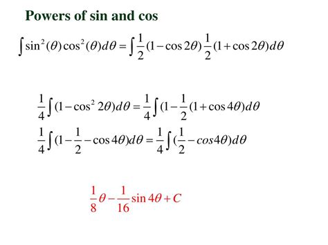Lecture 10: Powers of sin and cos .
